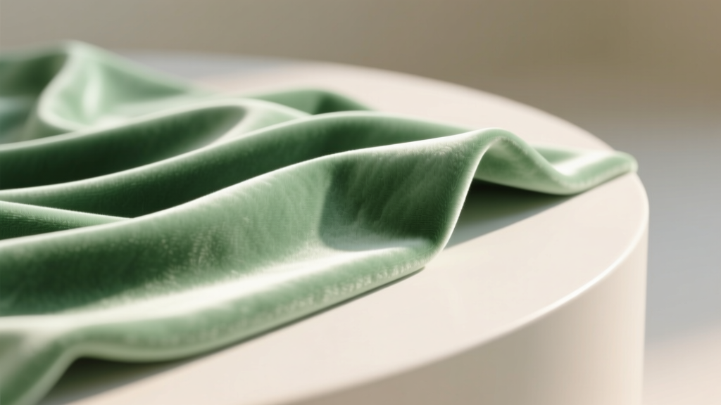 Light Green Velvet Fabric: Luxe Texture, Sustainable Depth