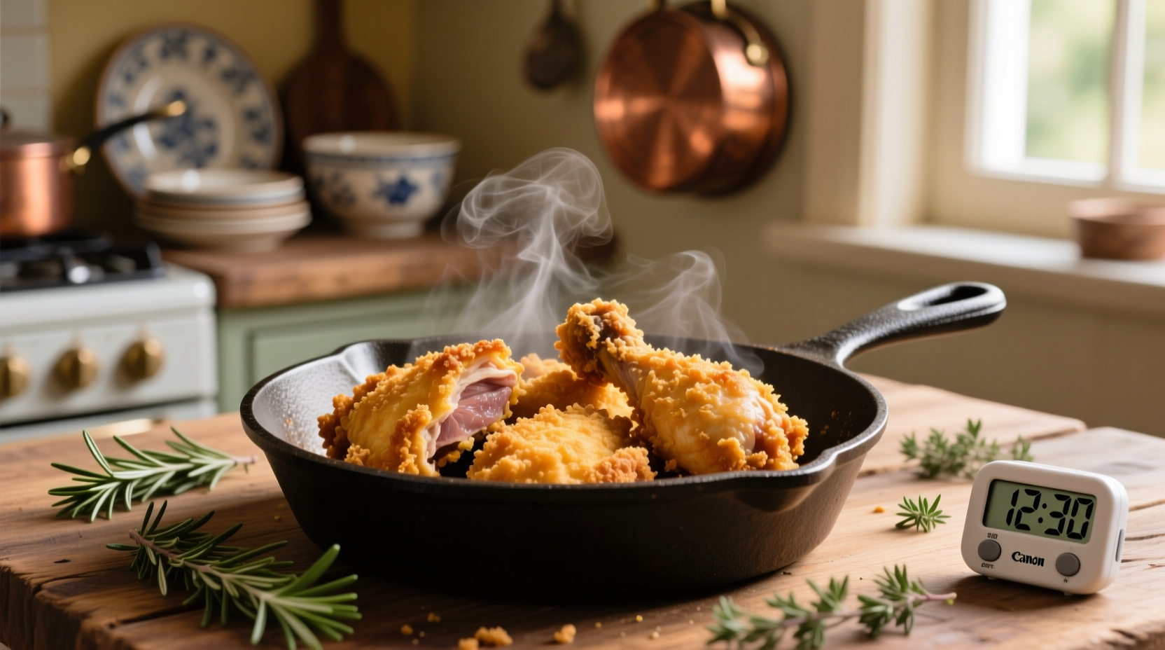 how long do you cook fried chicken