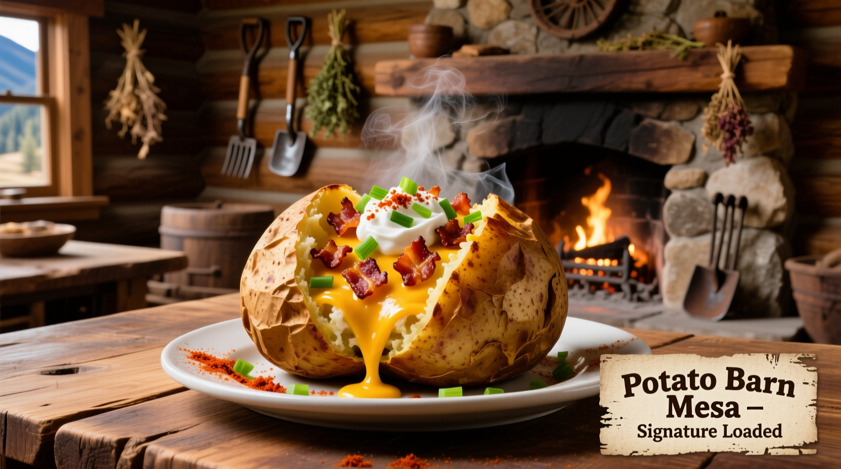 Potato Barn Mesa signature loaded potato dish