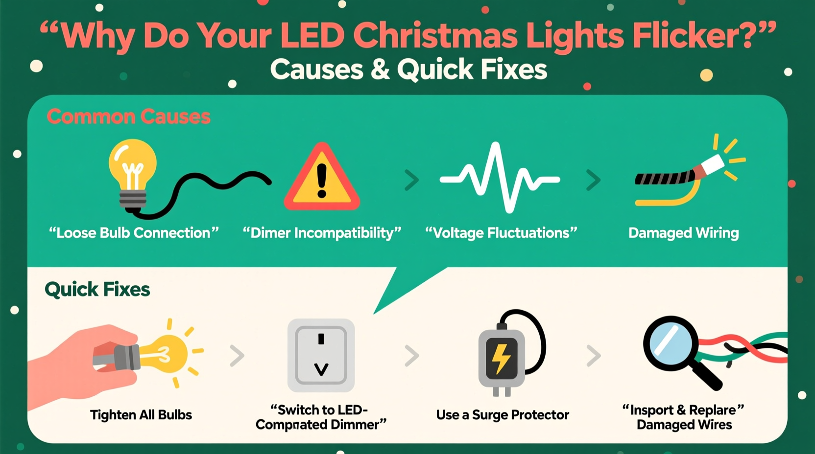 why do my led christmas lights flicker causes and quick fixes