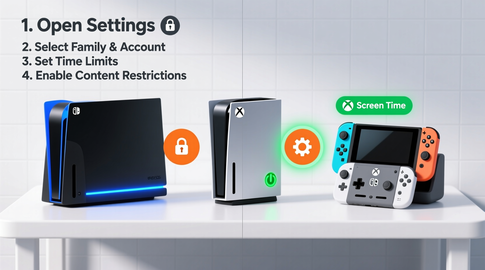 how to set up parental controls on modern gaming consoles