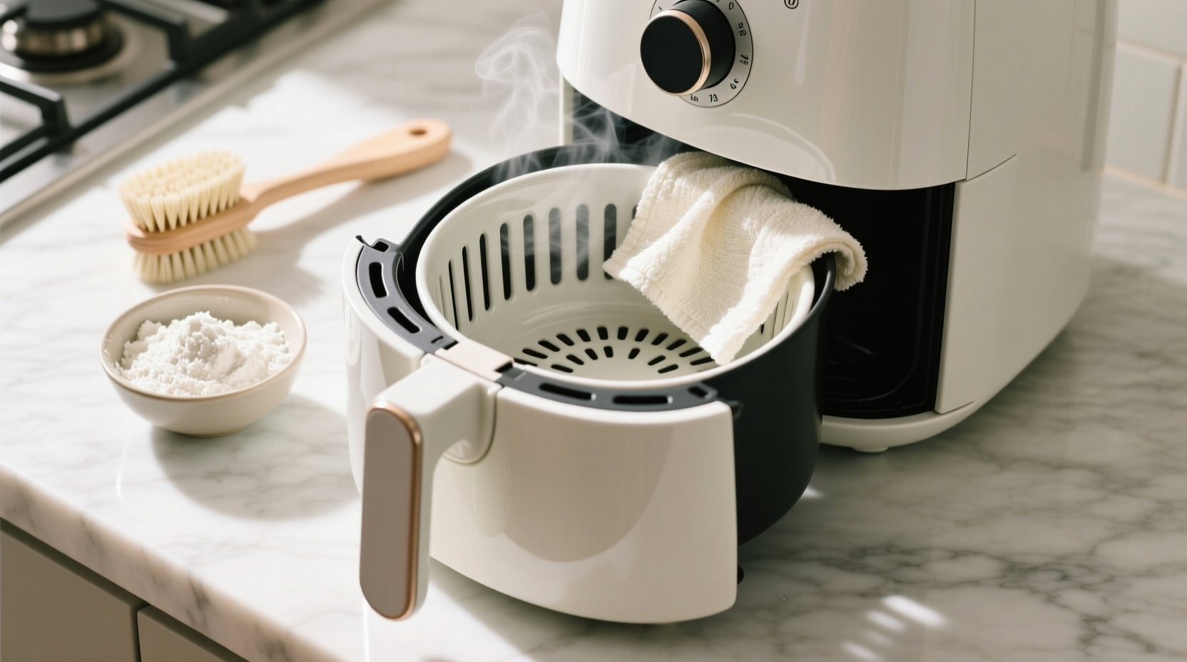 eco friendly ceramic air fryer basket cleaning