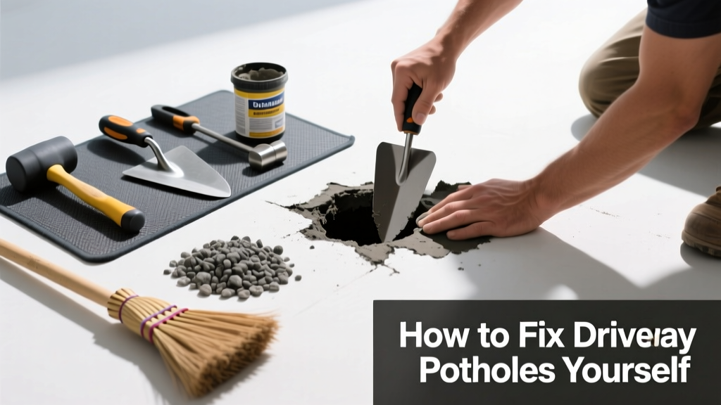 How to Fix Driveway Potholes Yourself