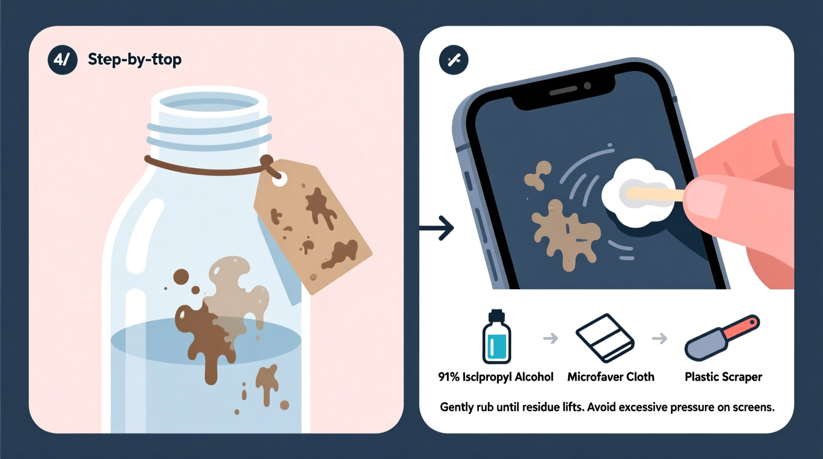 how to remove sticky residue from old price tags on glassware and electronics