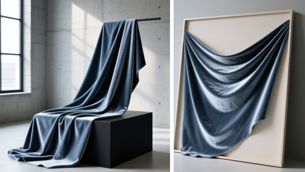 Blue Gray Velvet Fabric: Luxe Texture, Timeless Versatility