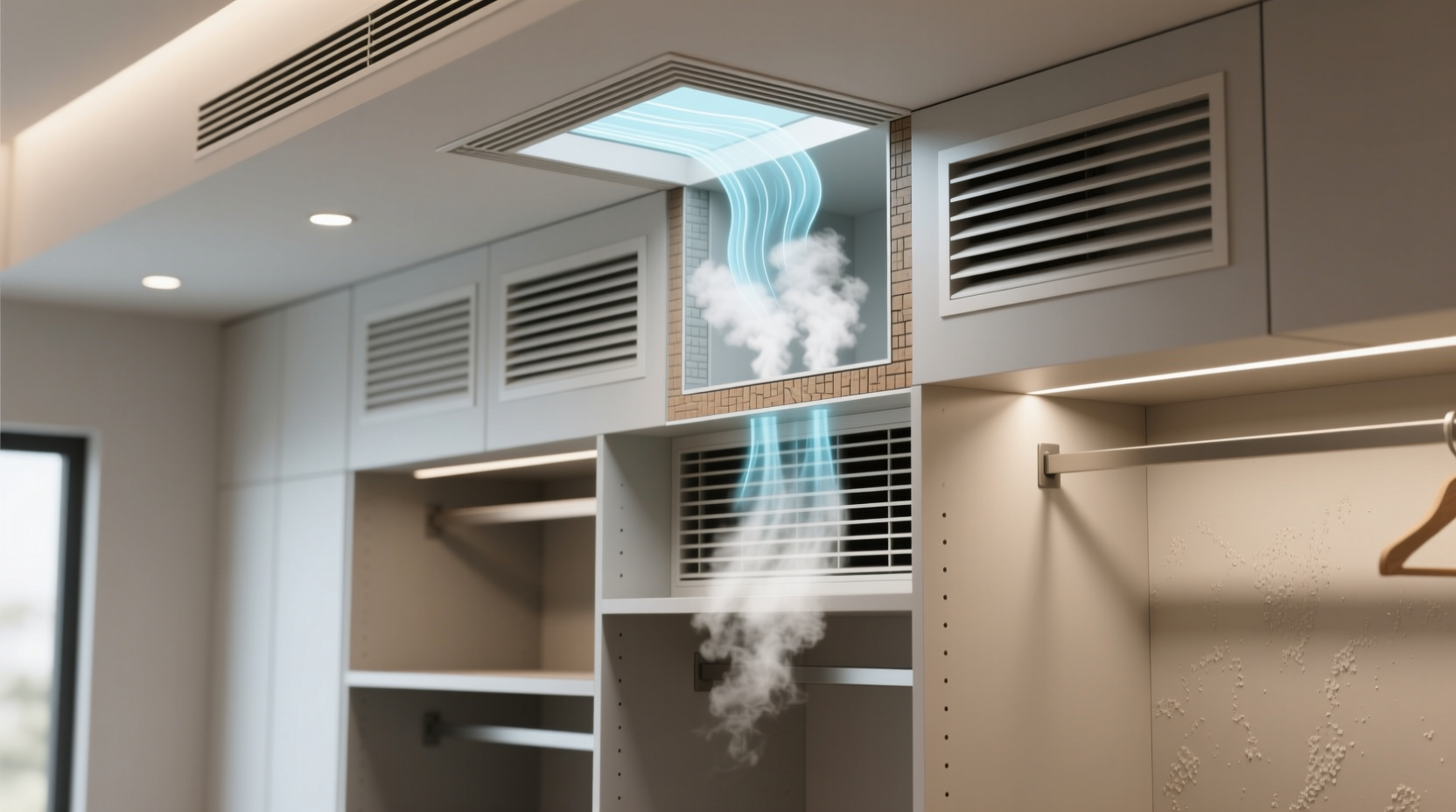 closet ventilation fans vs passive panels