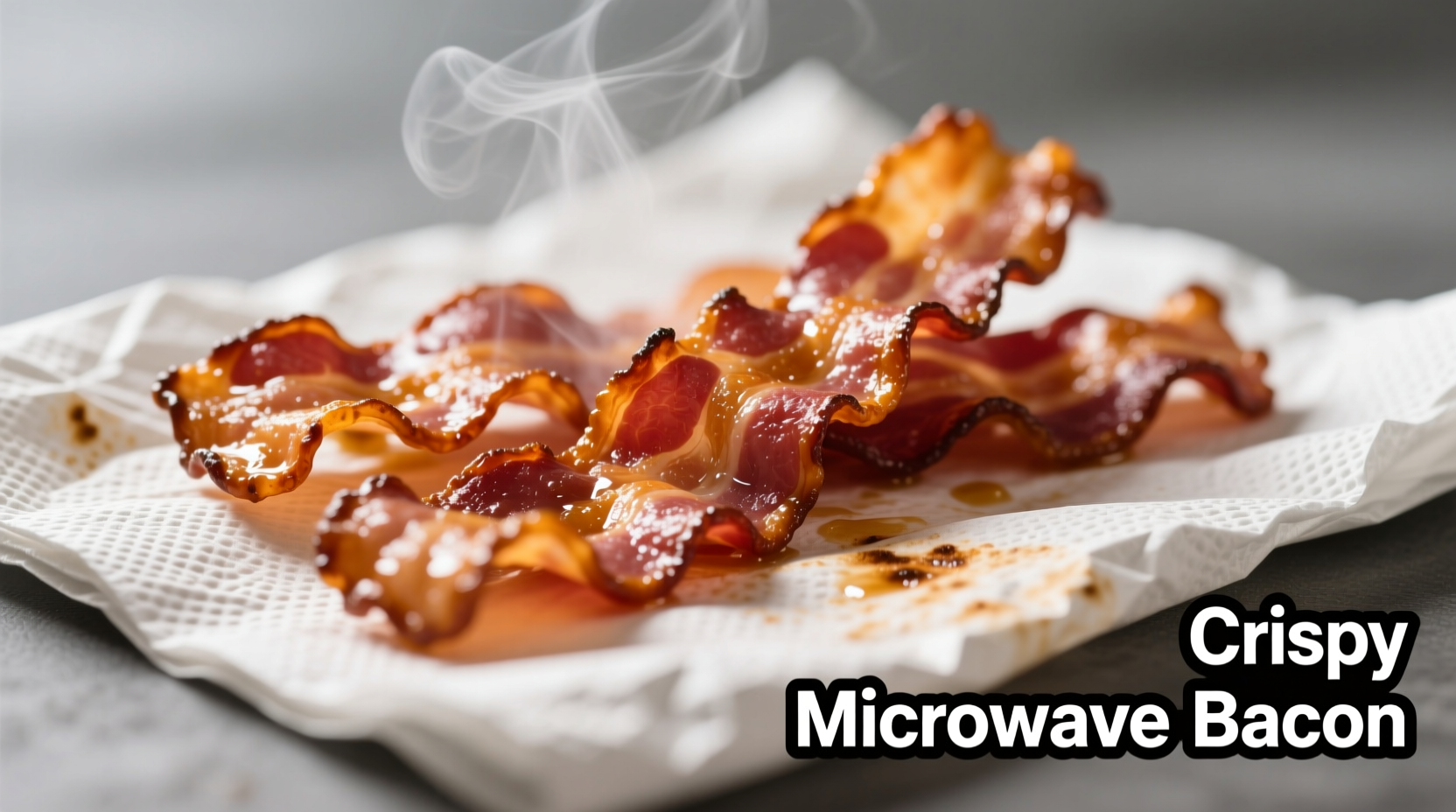 Crispy microwave bacon on paper towels
