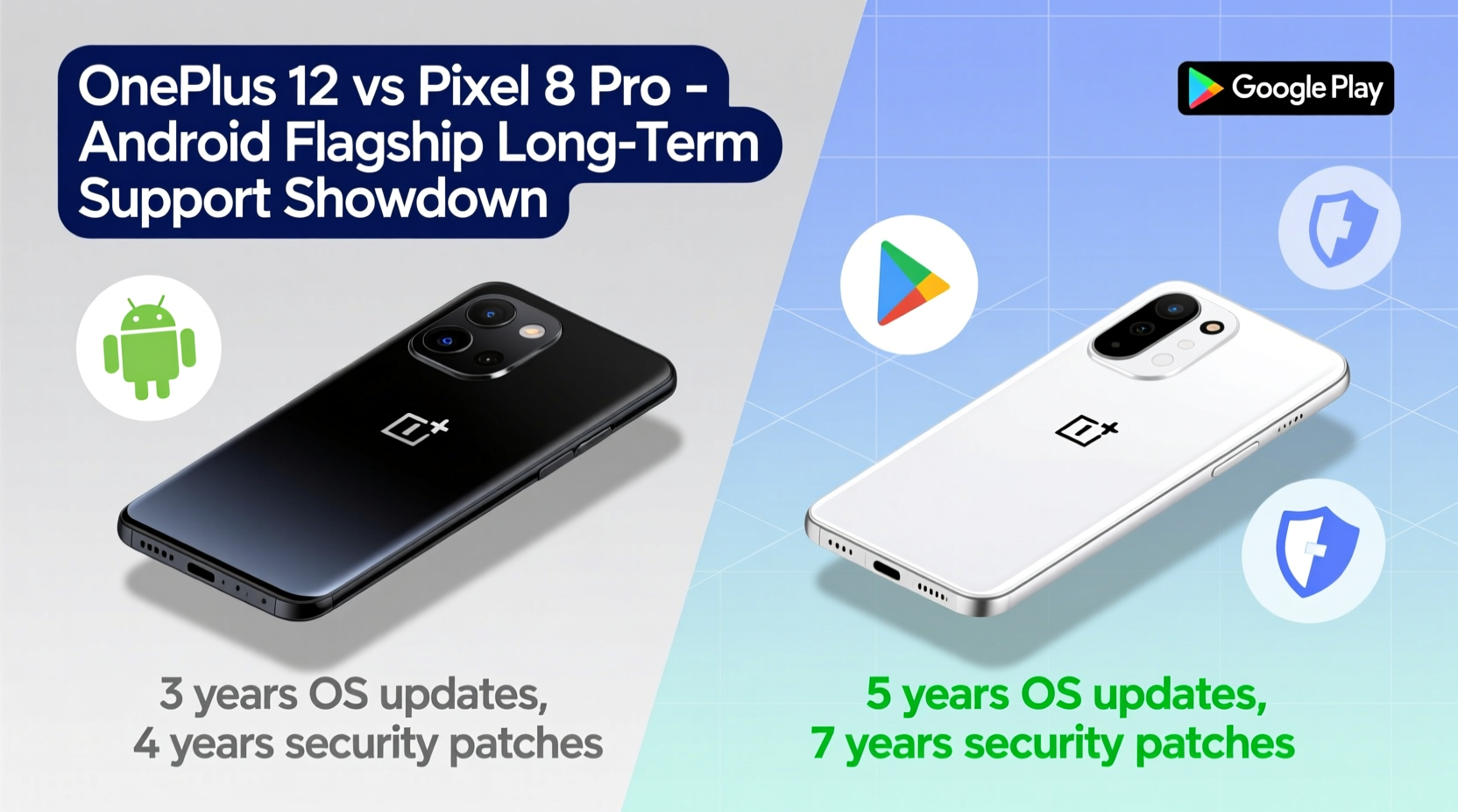 oneplus 12 vs pixel 8 pro which android flagship has better long term support