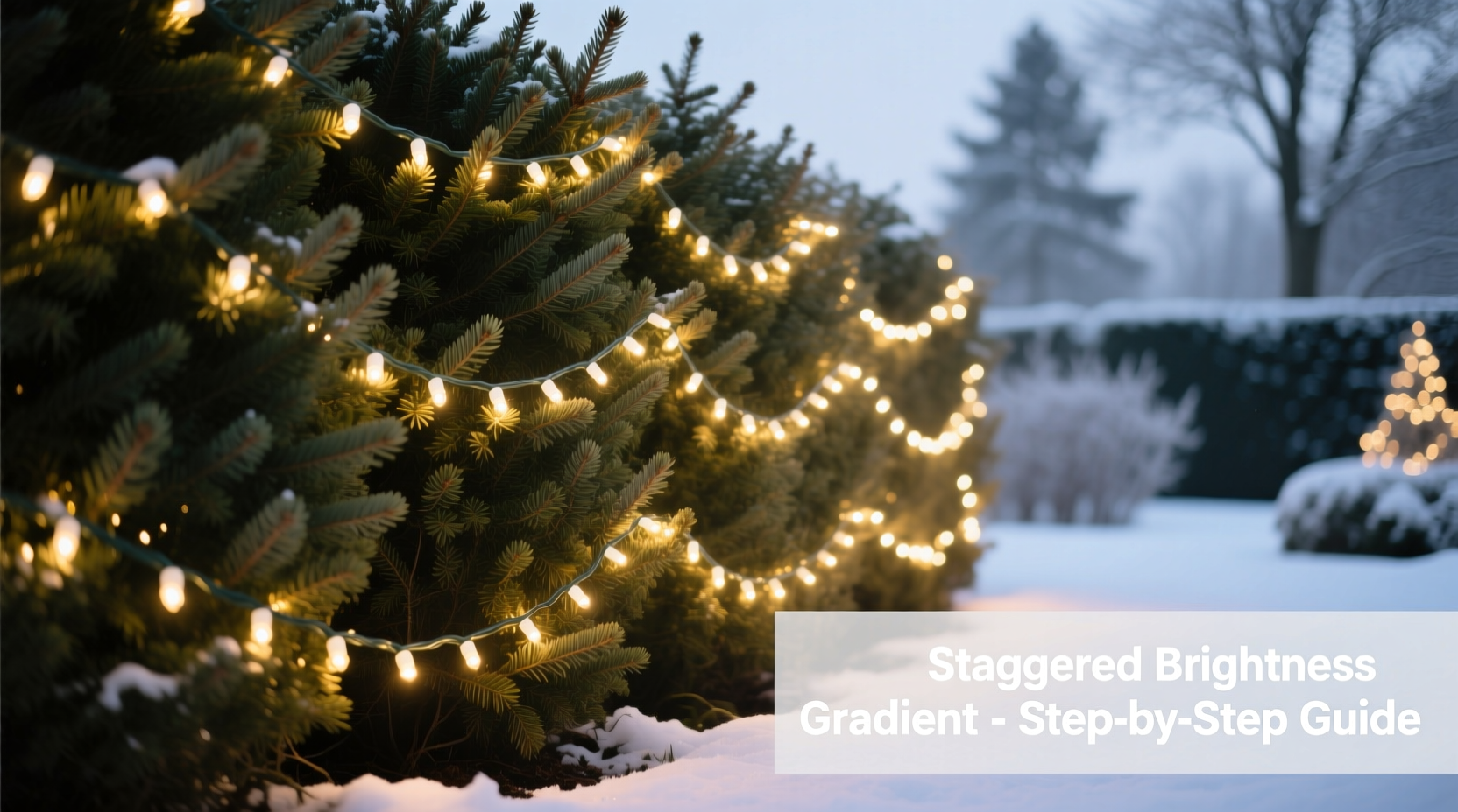 how to stagger christmas light brightness for a gradient effect on bushes