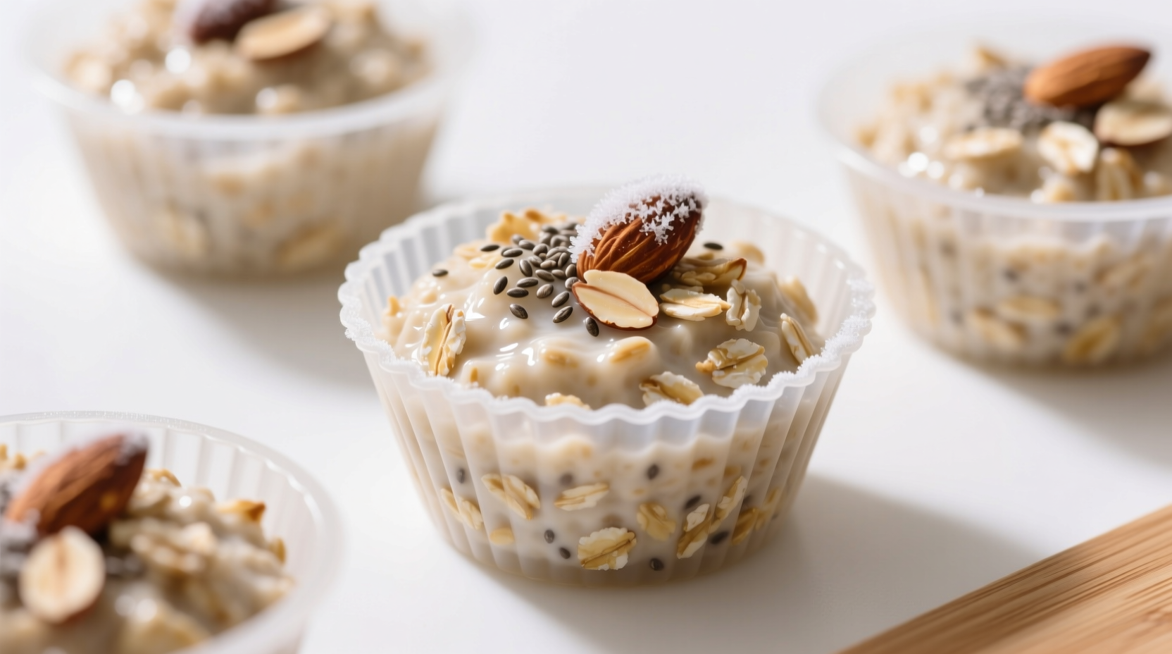 freeze oatmeal in silicone baking cups