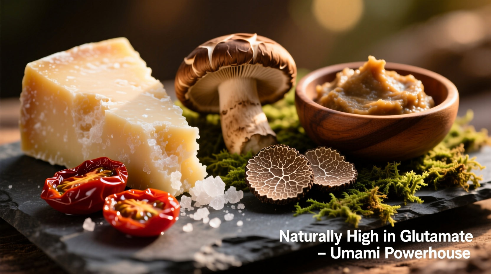 Natural umami-rich foods containing glutamate