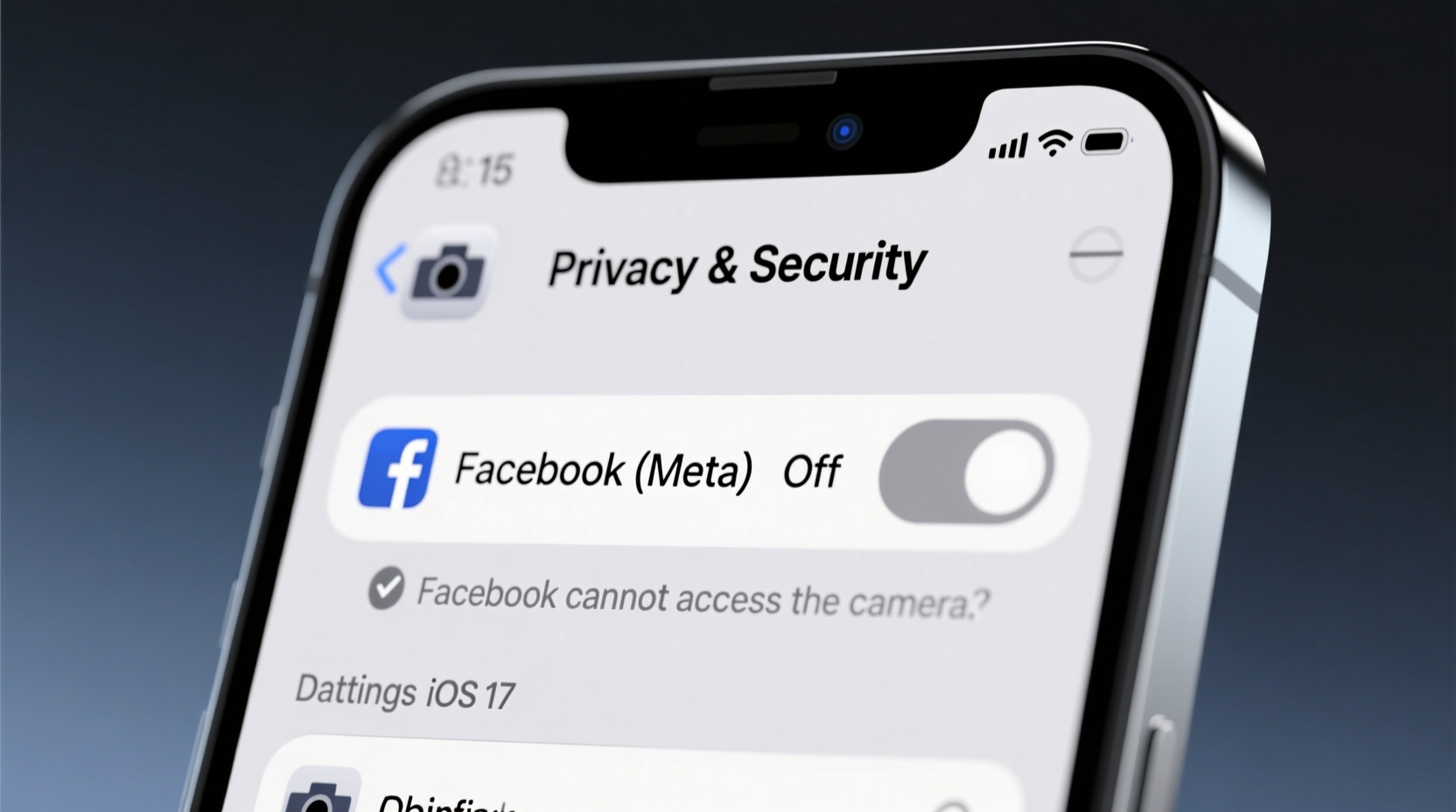 turn off facebooks camera privileges on ios right now