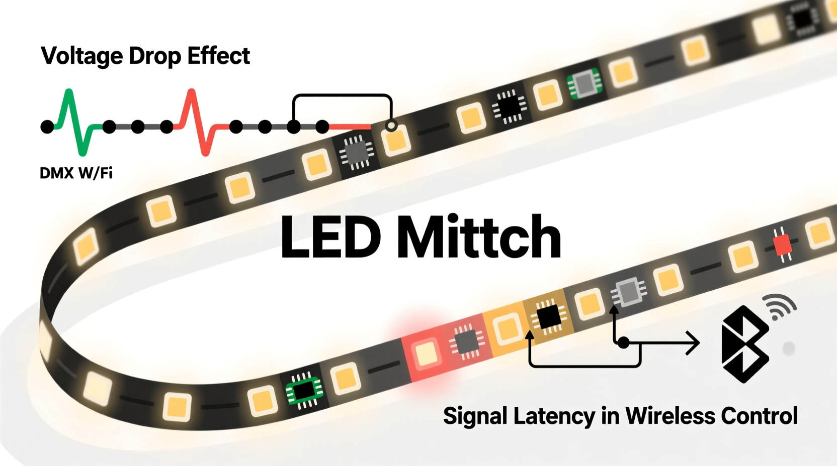 why do some smart christmas light strips show inconsistent brightness per segment