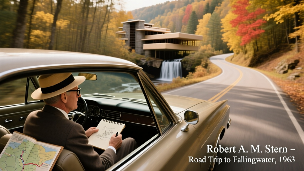 Architect Robert A. M. Stern on Road Tripping to Fallingwater in the 1960s: A Personal Pilgrimage Through Mid-Century America