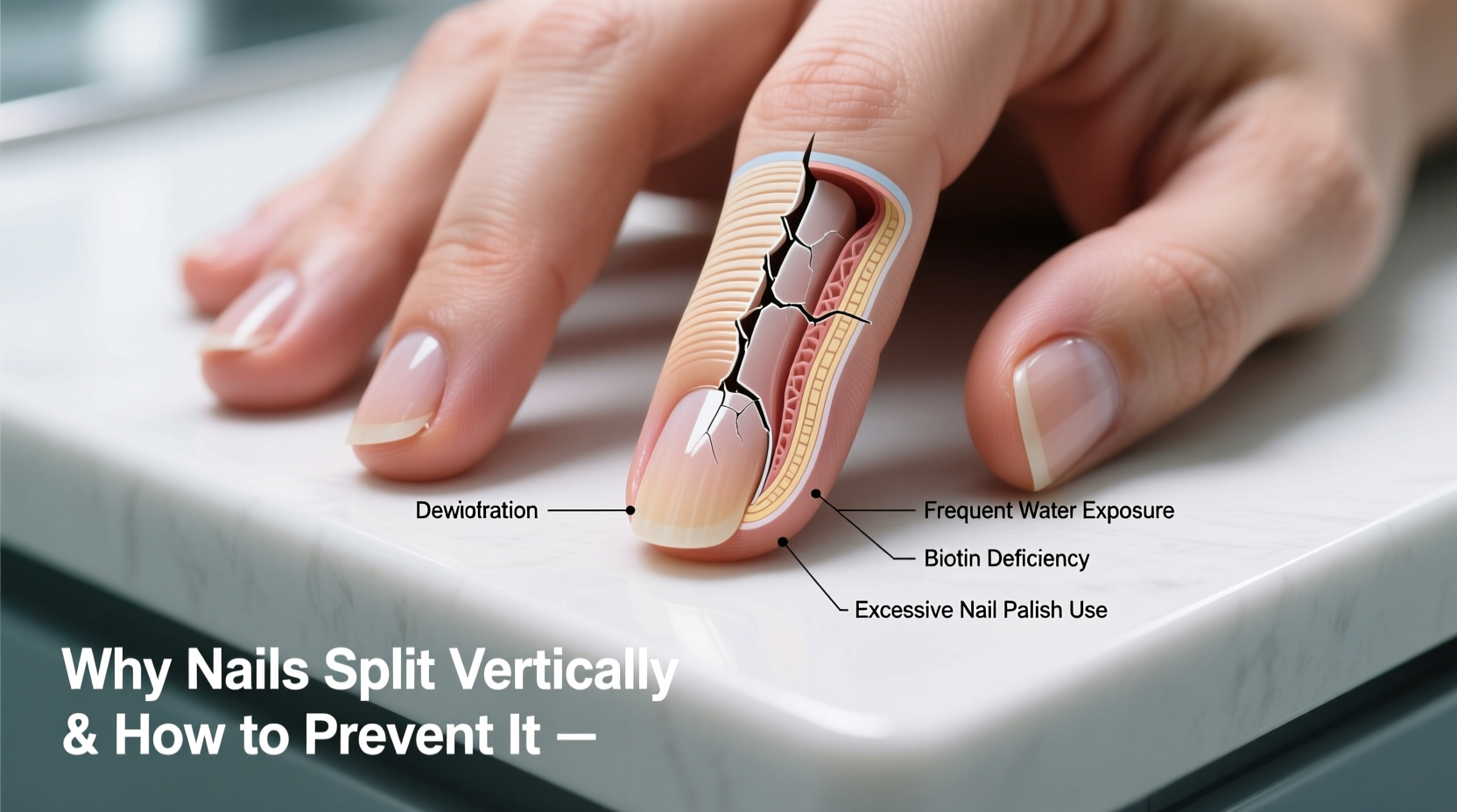 why do my nails split vertically and what simple habits can prevent it