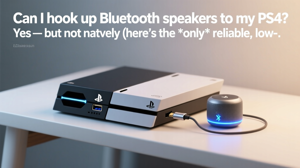 PS4 Bluetooth Speakers: Low-Latency Method (2026)