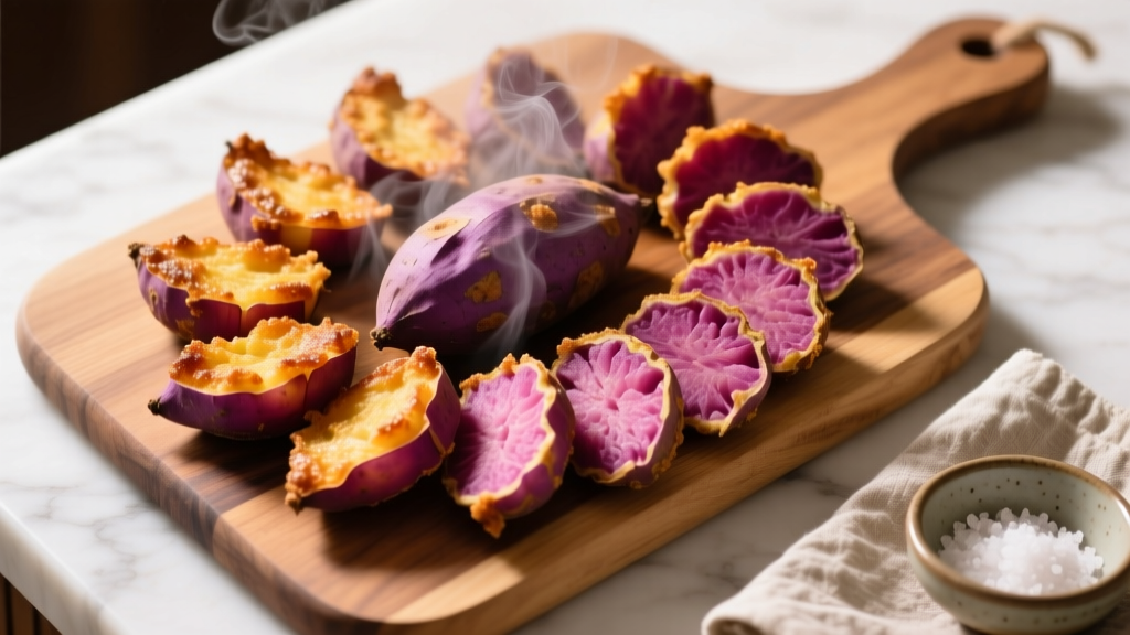Air Fry Japanese Purple Sweet Potato Perfectly