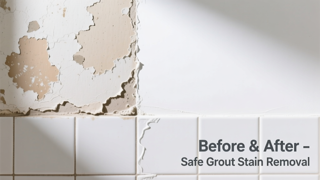 How to Remove Tile Grout Stain from Wallpaper Safely