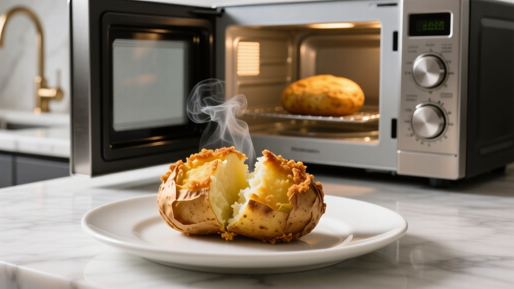 Microwave + Air Fry Baked Potatoes: Crispy Perfection