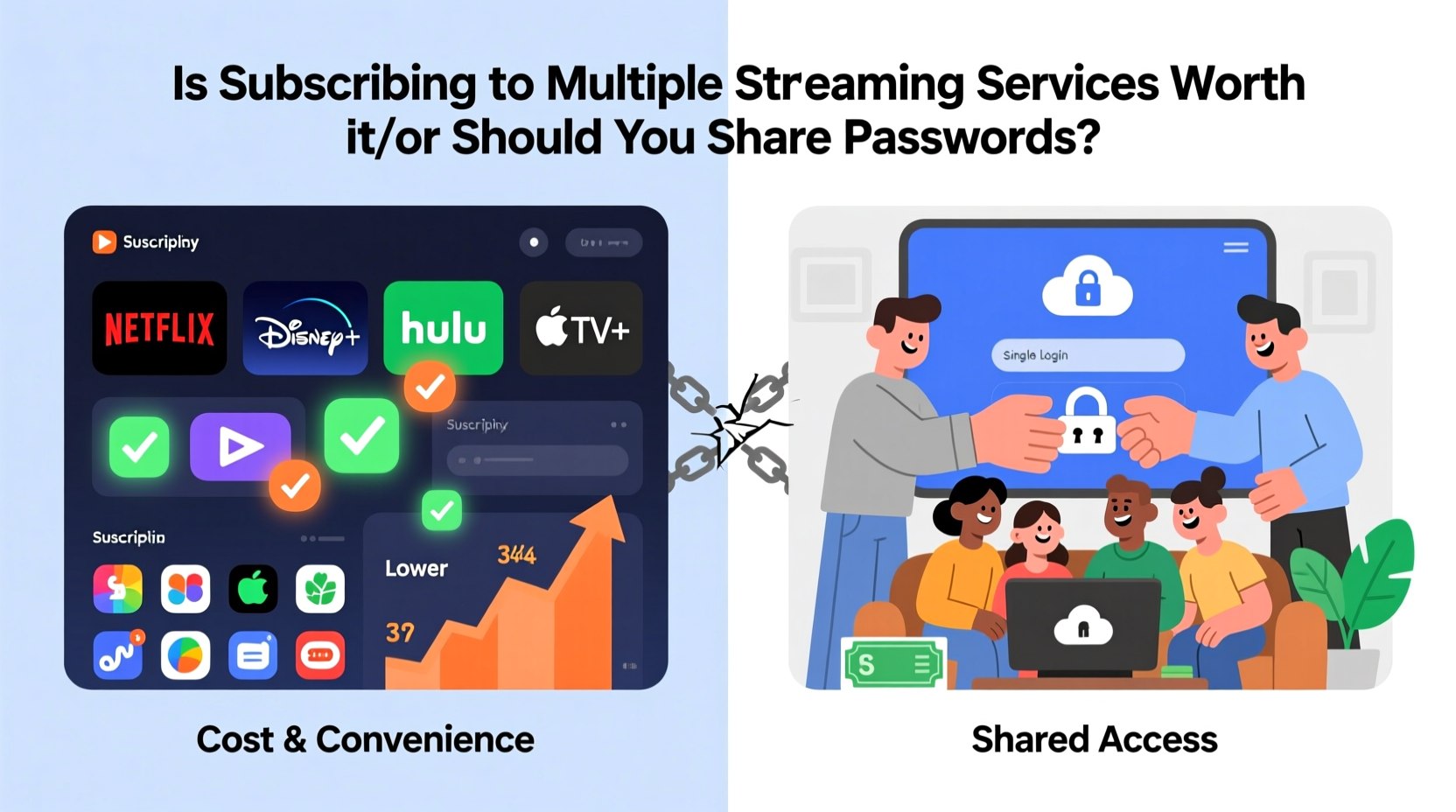 is subscribing to multiple streaming services worth it or should you share passwords