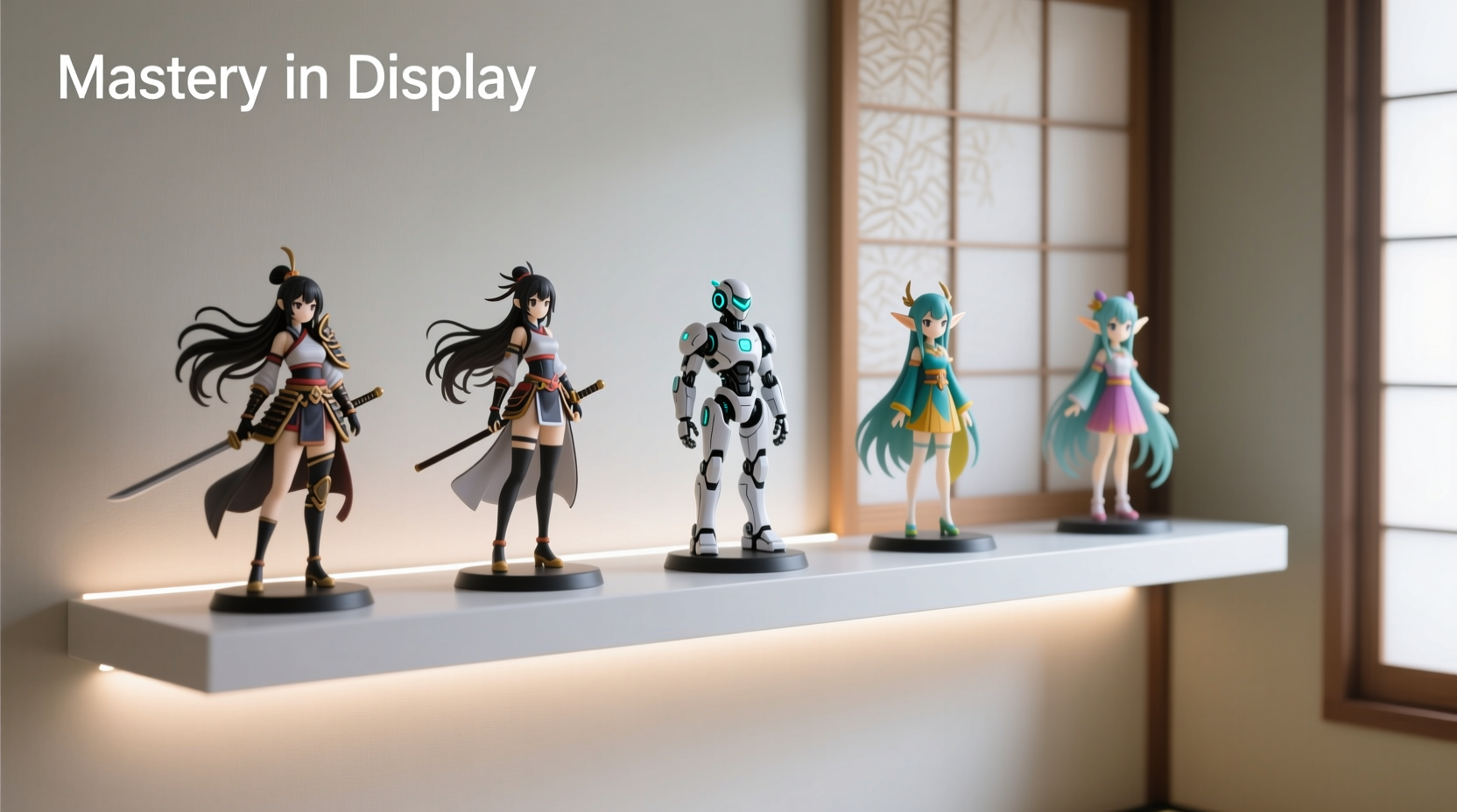 master the art of displaying anime figures without looking cluttered