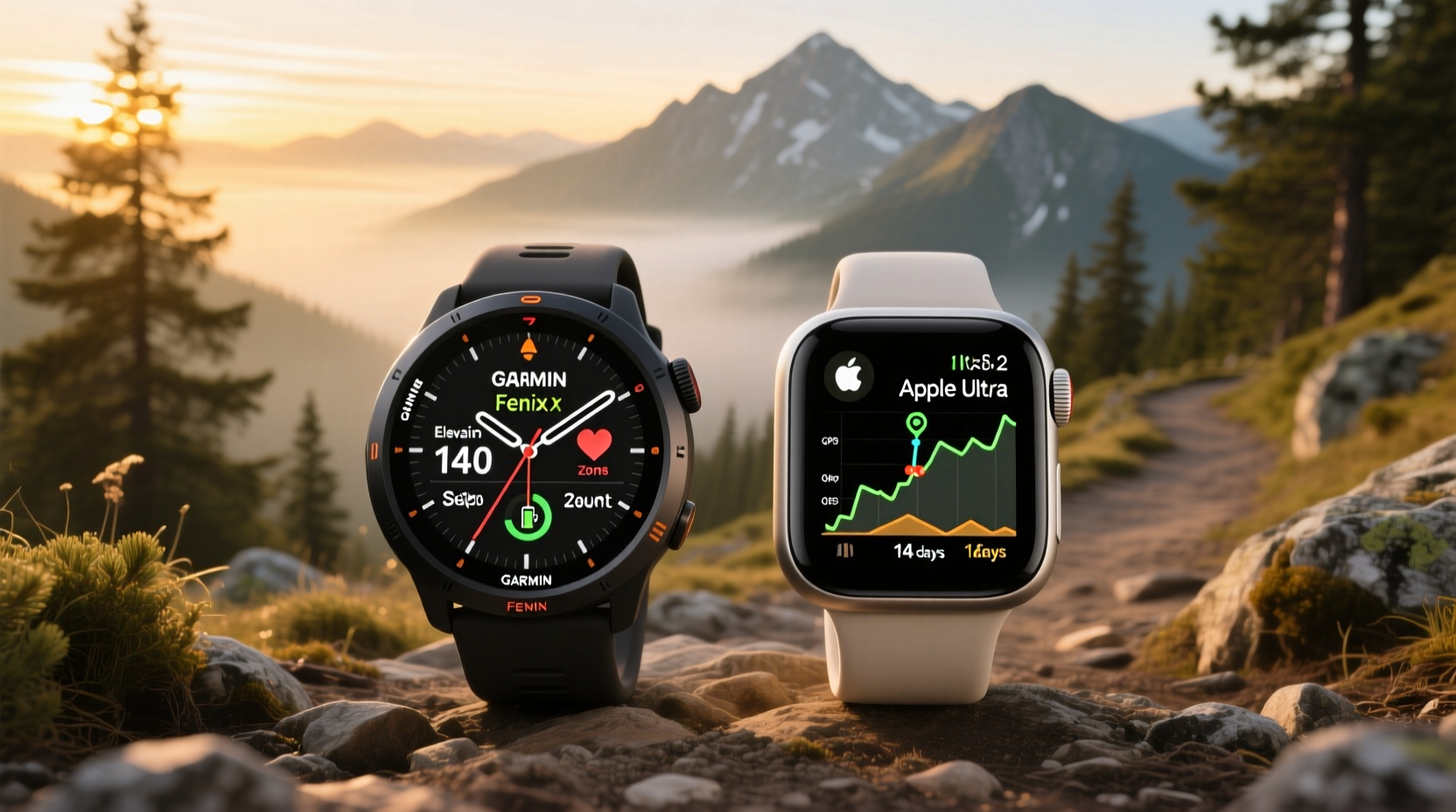 garmin fenix vs apple watch ultra which tracks hiking metrics better
