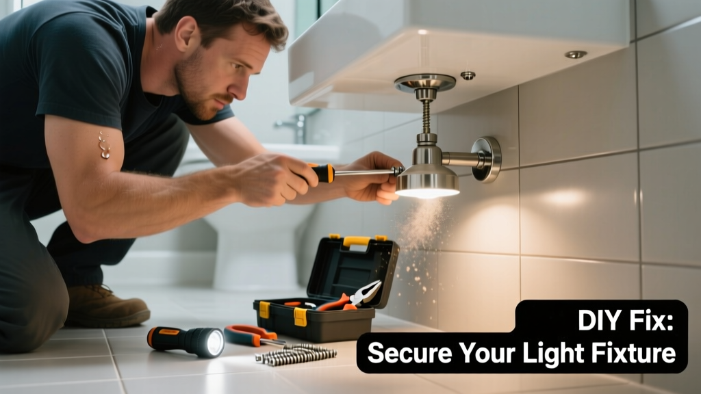 Fixing a Loose Light Fixture in the Bathroom