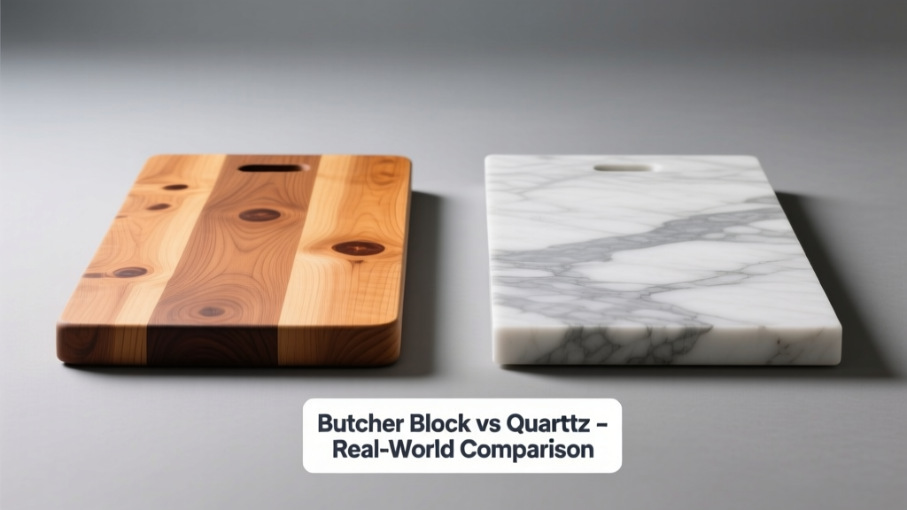 Butcher Block vs Quartz Countertop: Kitchen Comparison