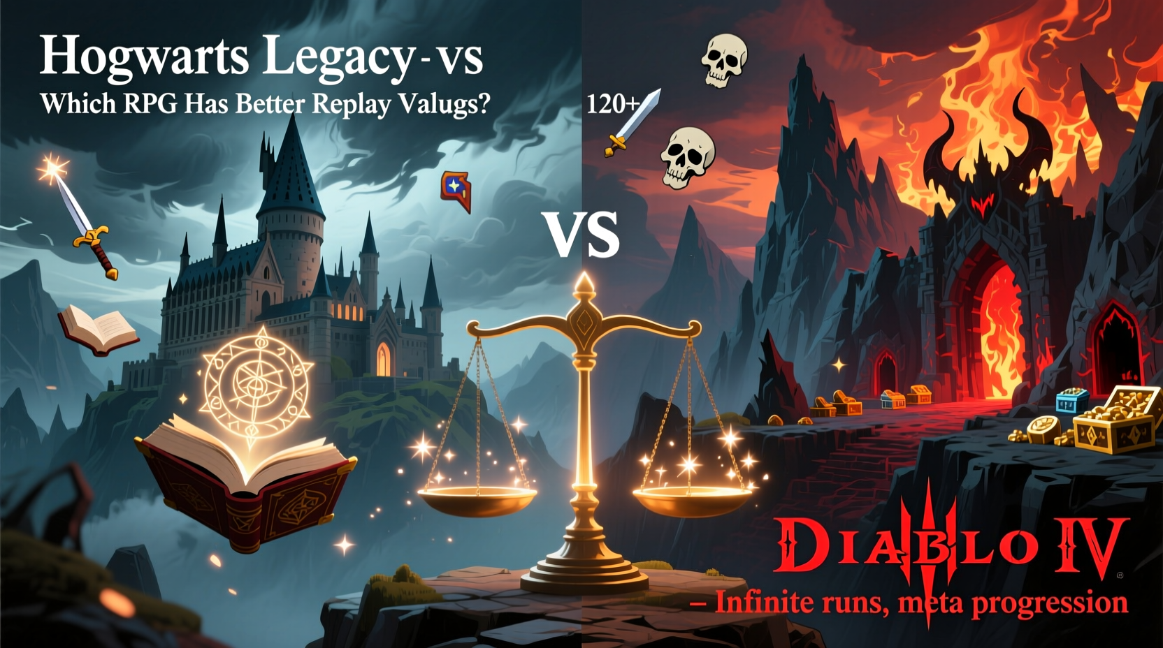 hogwarts legacy vs diablo iv which rpg has better replay value