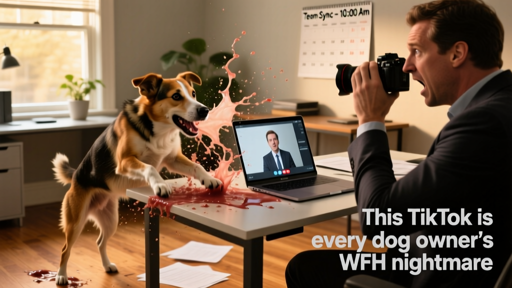 This TikTok Is Every Dog Owner's WFH Nightmare: Your Pup Violently Barfing During an Important Presentation