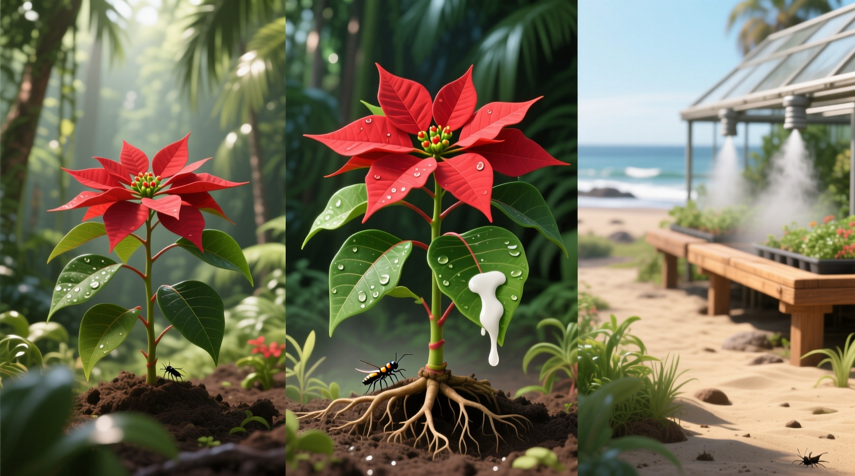 where do poinsettias grow