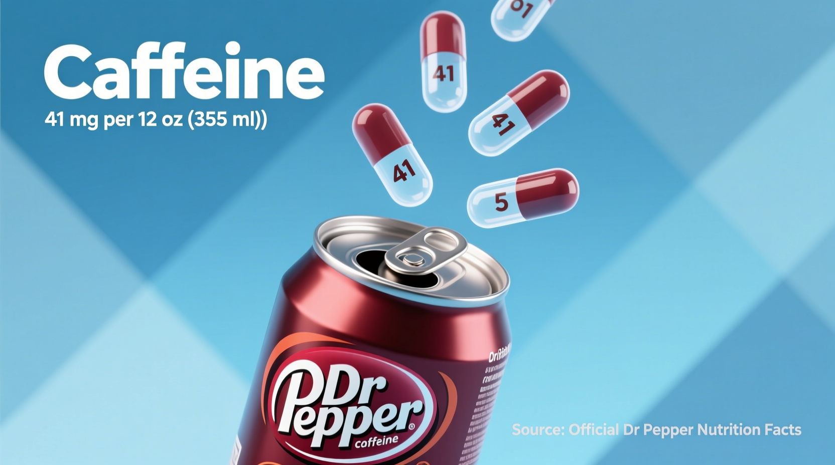 Dr Pepper Caffeine Content: 41mg Per 12oz Can (2024 Data)