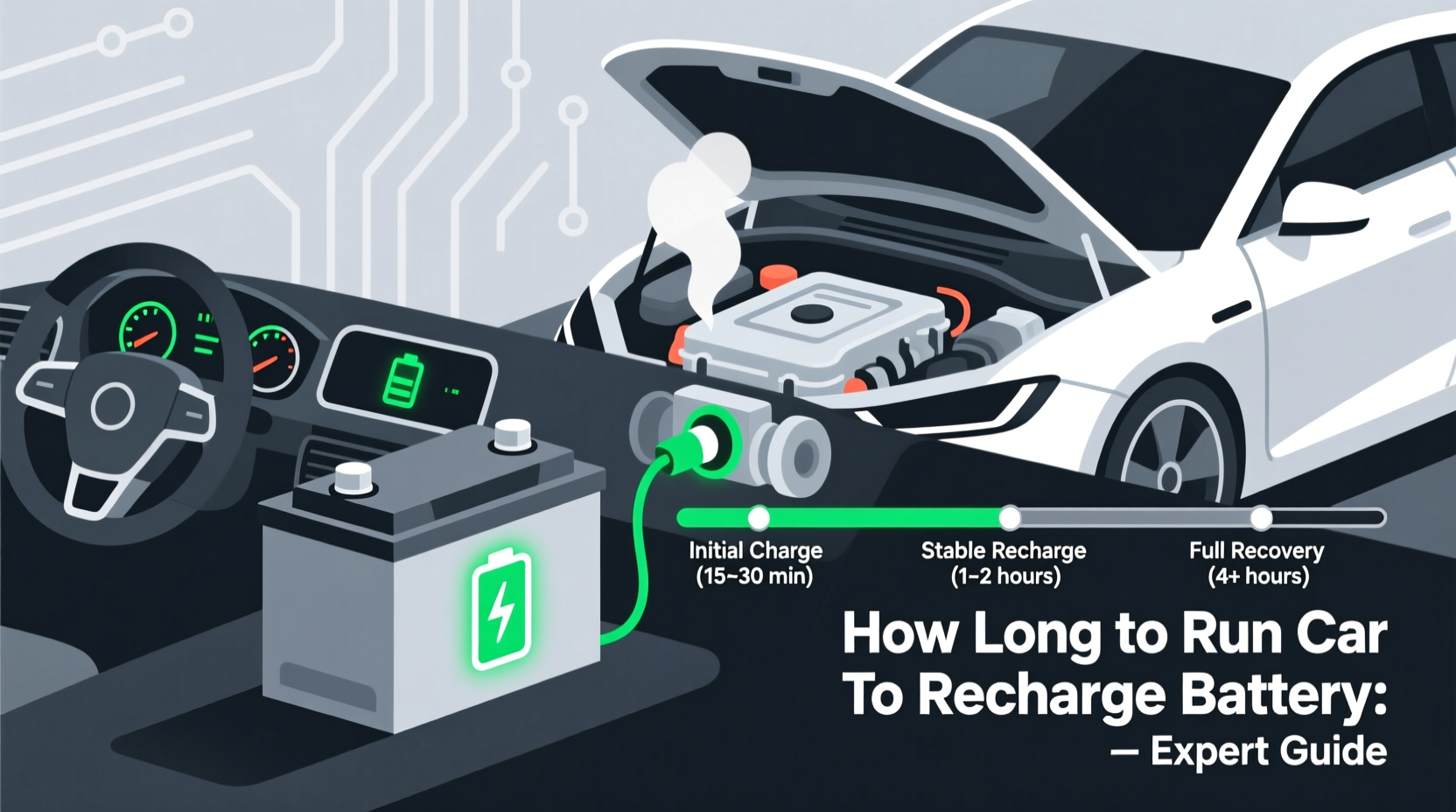 how long to run car to recharge battery