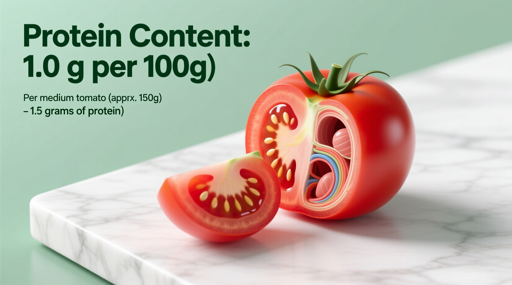 how much protein is in a tomato