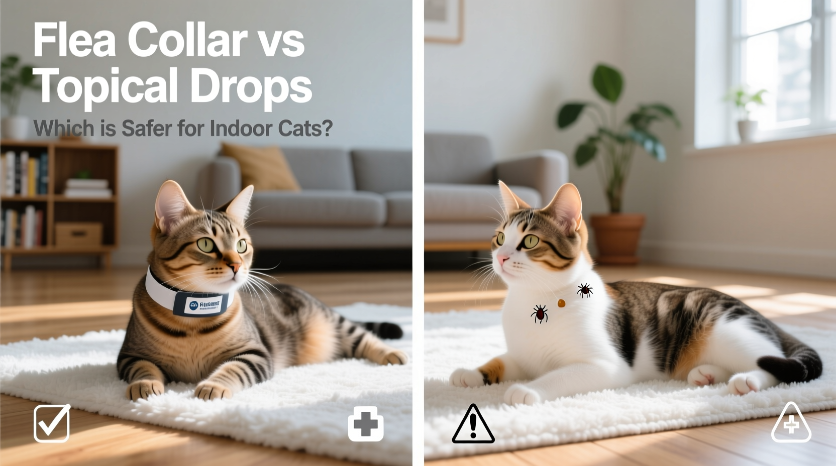 flea collar vs topical drops which treatment is safer for indoor cats