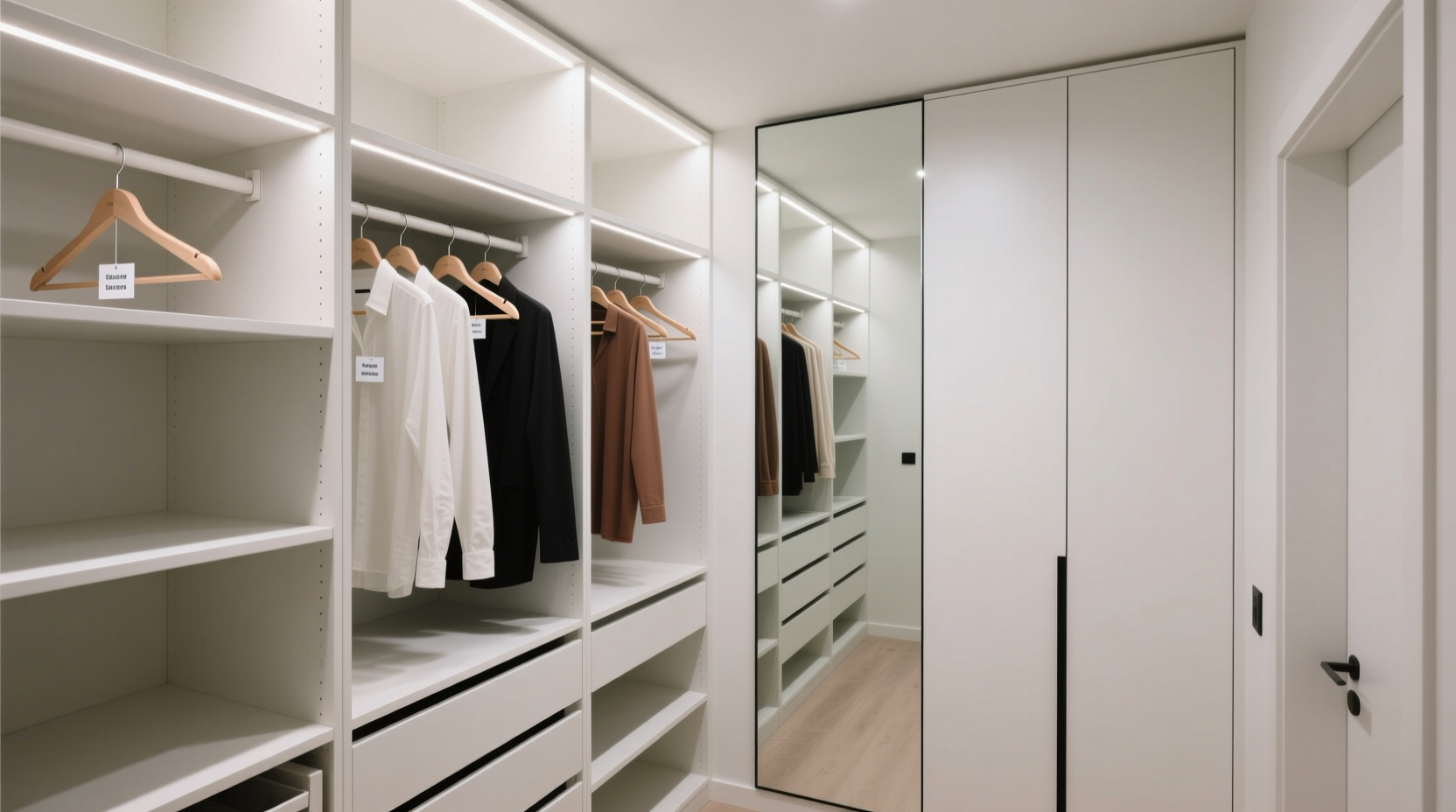 small closet organization one rod zero shelves