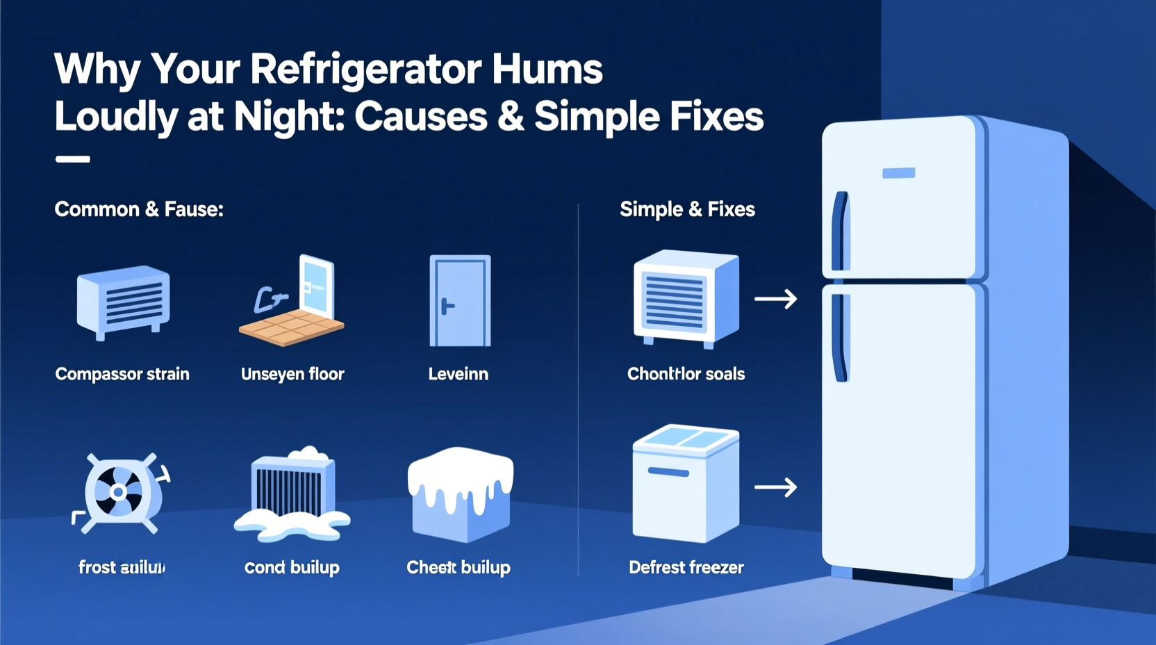 why does my refrigerator hum loudly at night causes and simple fixes