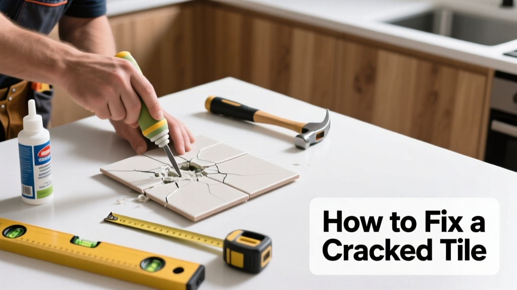 How to Fix a Cracked Tile in the Kitchen