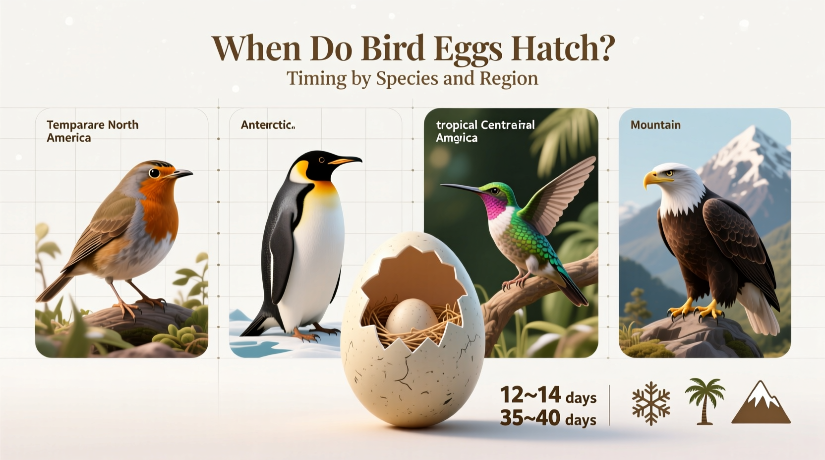 When Do Bird Eggs Hatch? Timing by Species and Region