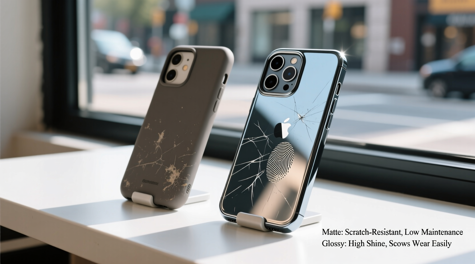 how to choose between matte and glossy phone cases based on daily wear and tear