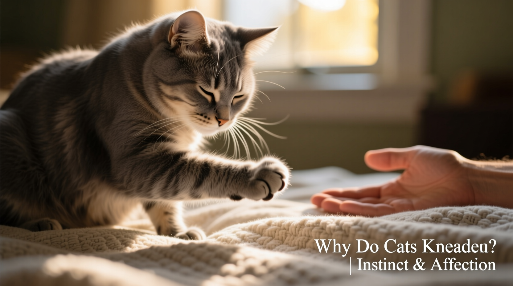 Why Do Cats Knead Blankets And Sometimes Hands Bonding Behavior - Cat Kneading Behaviors Explanation
