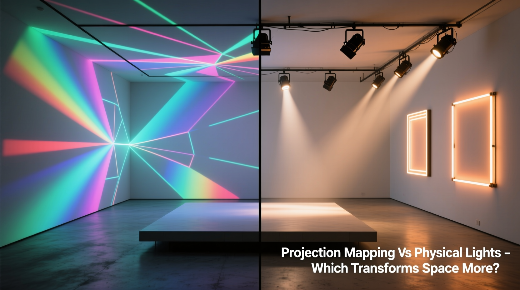 projection mapping vs physical lights which transforms a room more dramatically