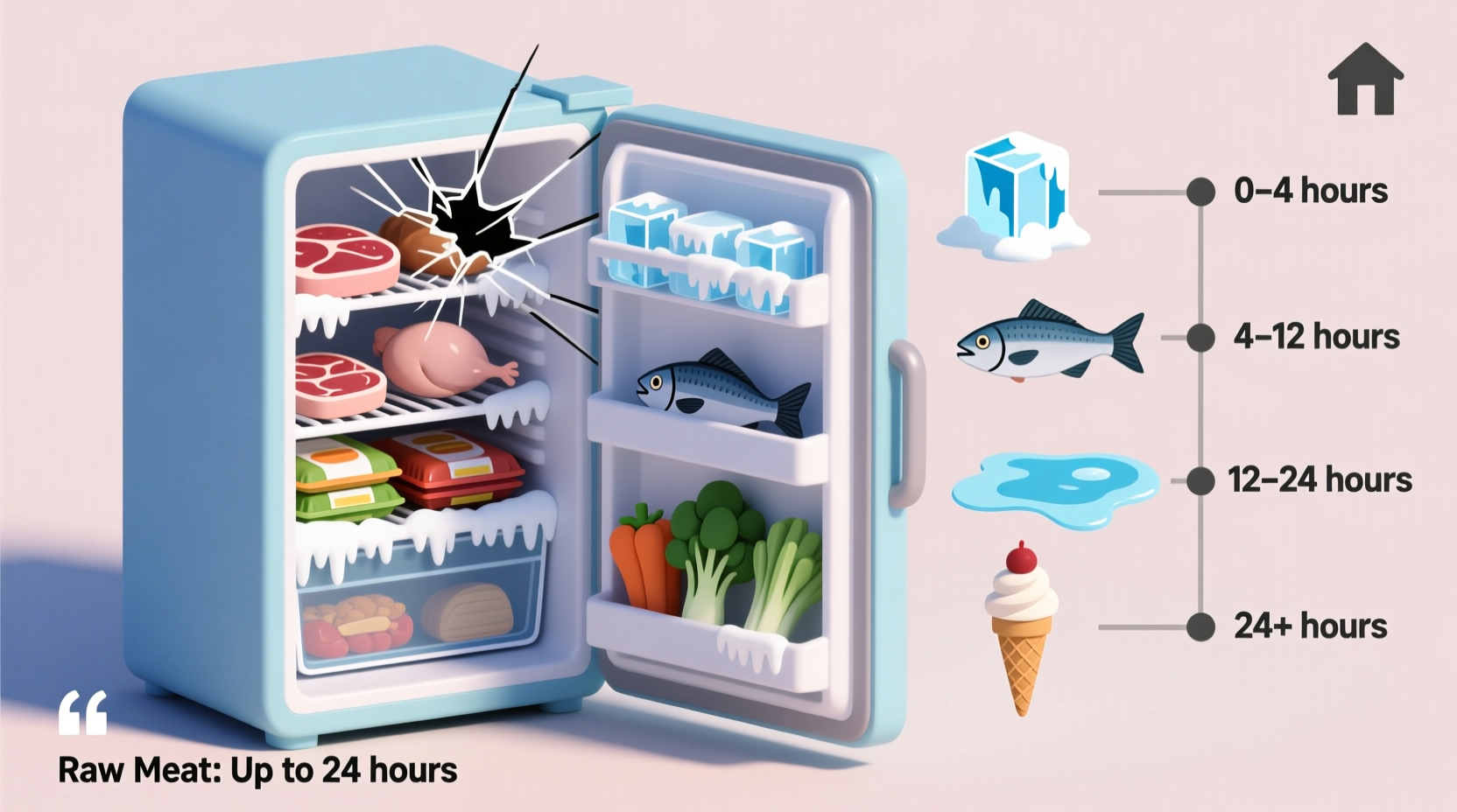 how long is food good in a freezer without power
