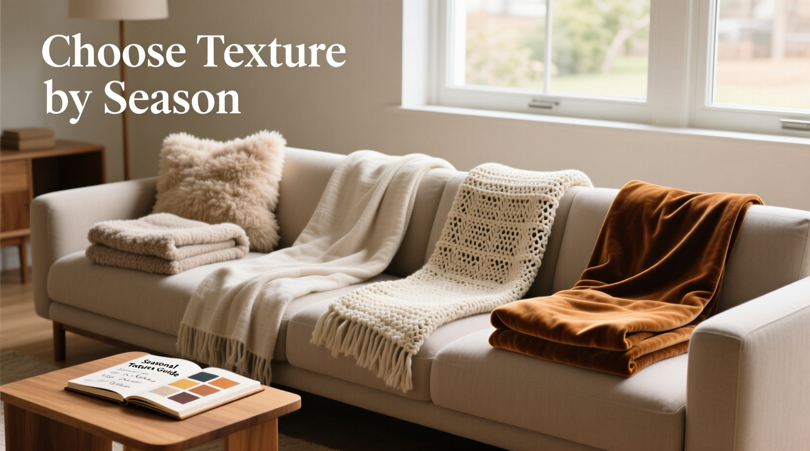 how to choose the perfect throw blanket texture for your sofa and season