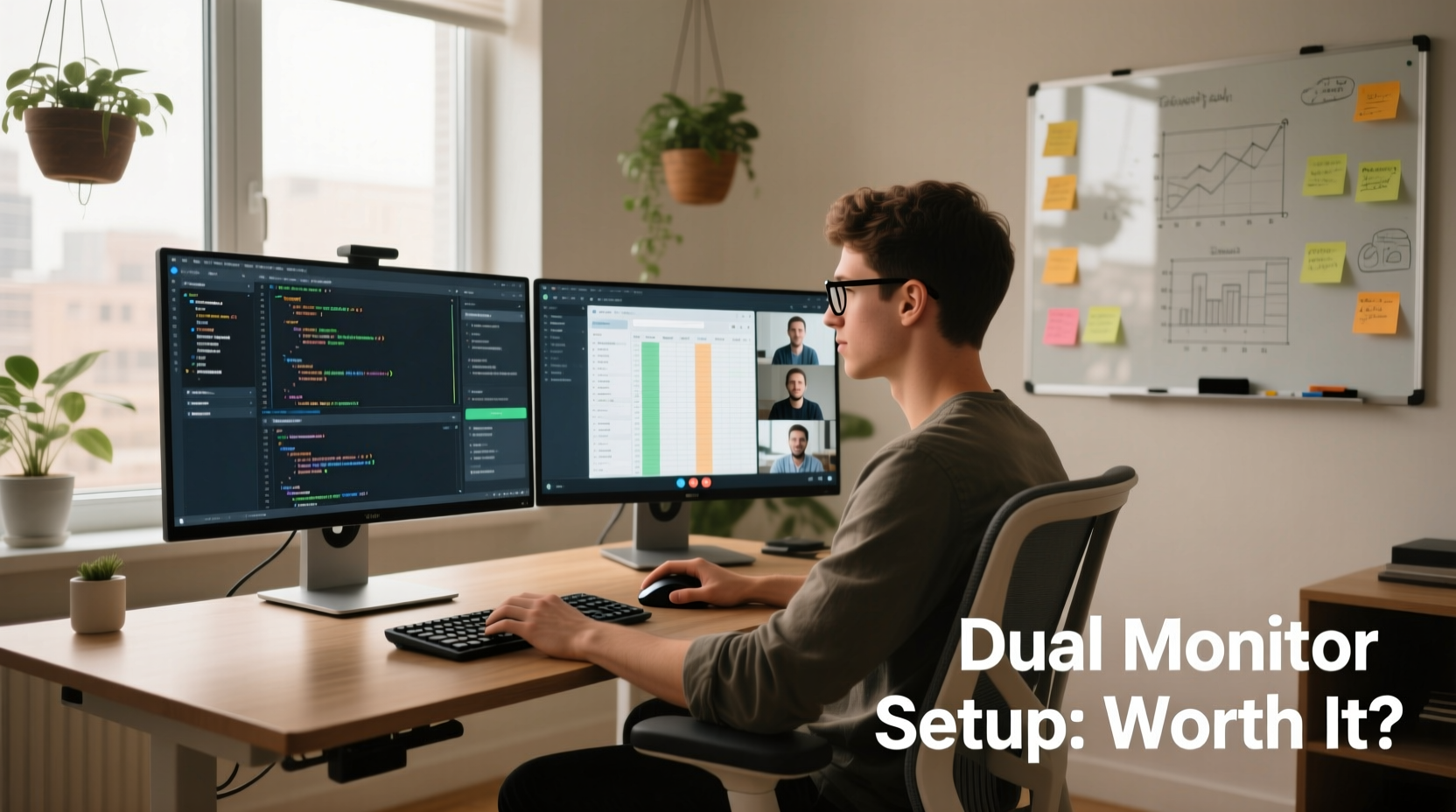 is a dual monitor setup worth it for remote workers who multitask constantly