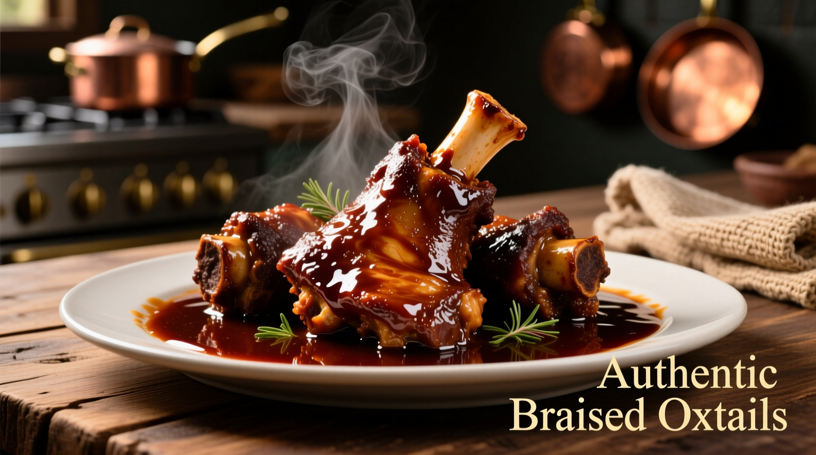 Perfectly braised oxtails with rich sauce