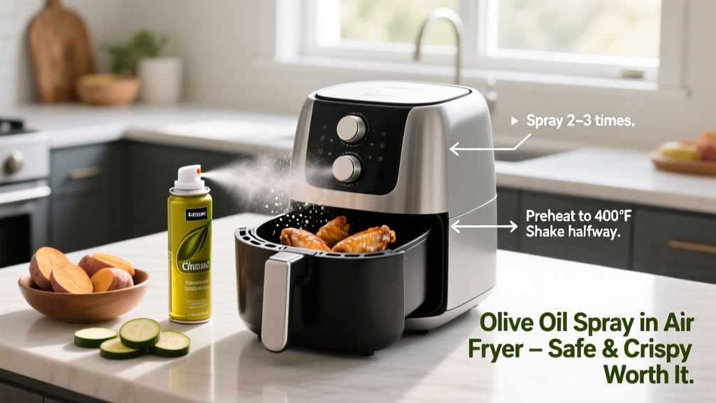 Olive Oil Spray in Air Fryer: Safe? Crispy? Worth It?