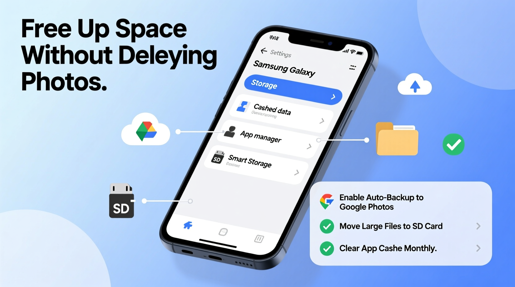 how to free up storage on your samsung galaxy without deleting photos