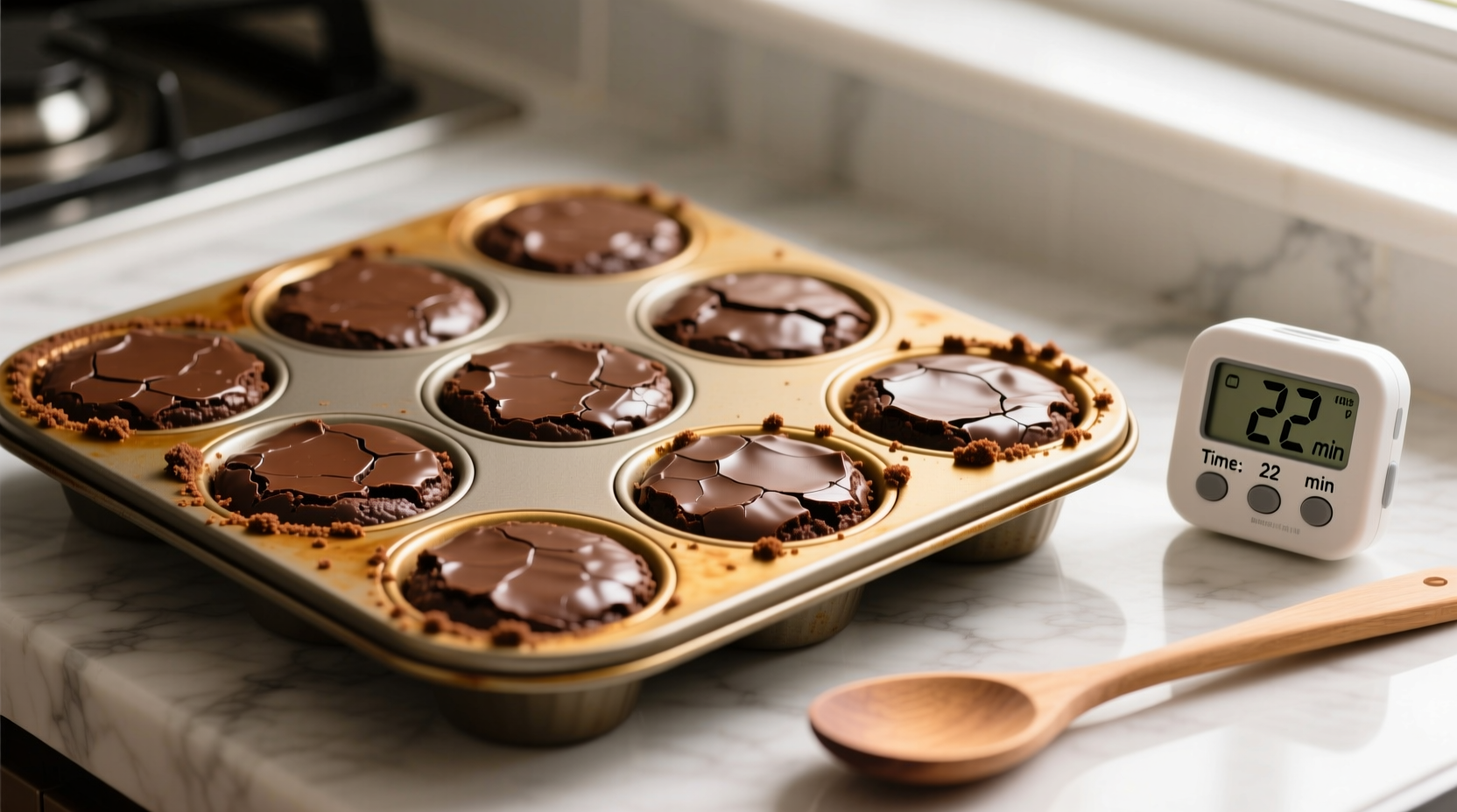 how long to cook brownies in muffin pan