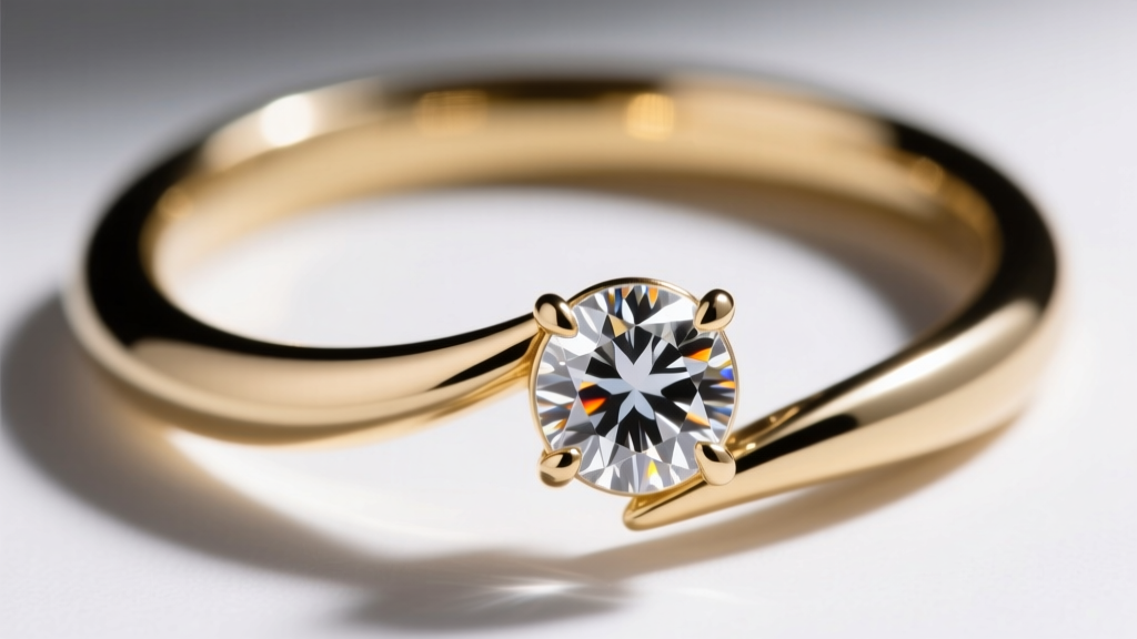 Macro view of a bead-set diamond on a curved 18k white gold creolla hoop, highlighting precise metal burrs and secure tension.
